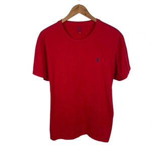 TS822 Mens Polo Ralph Lauren Designer Plain Red Logo T Shirt L